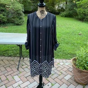 Michael Kors Elegant Black & White Top size 12